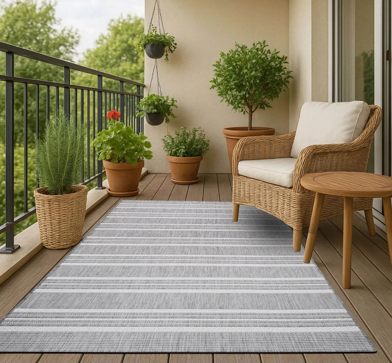 Virvinis kilimas 80x120 cm pilkas, virtuvinis, lauko kilimėlis