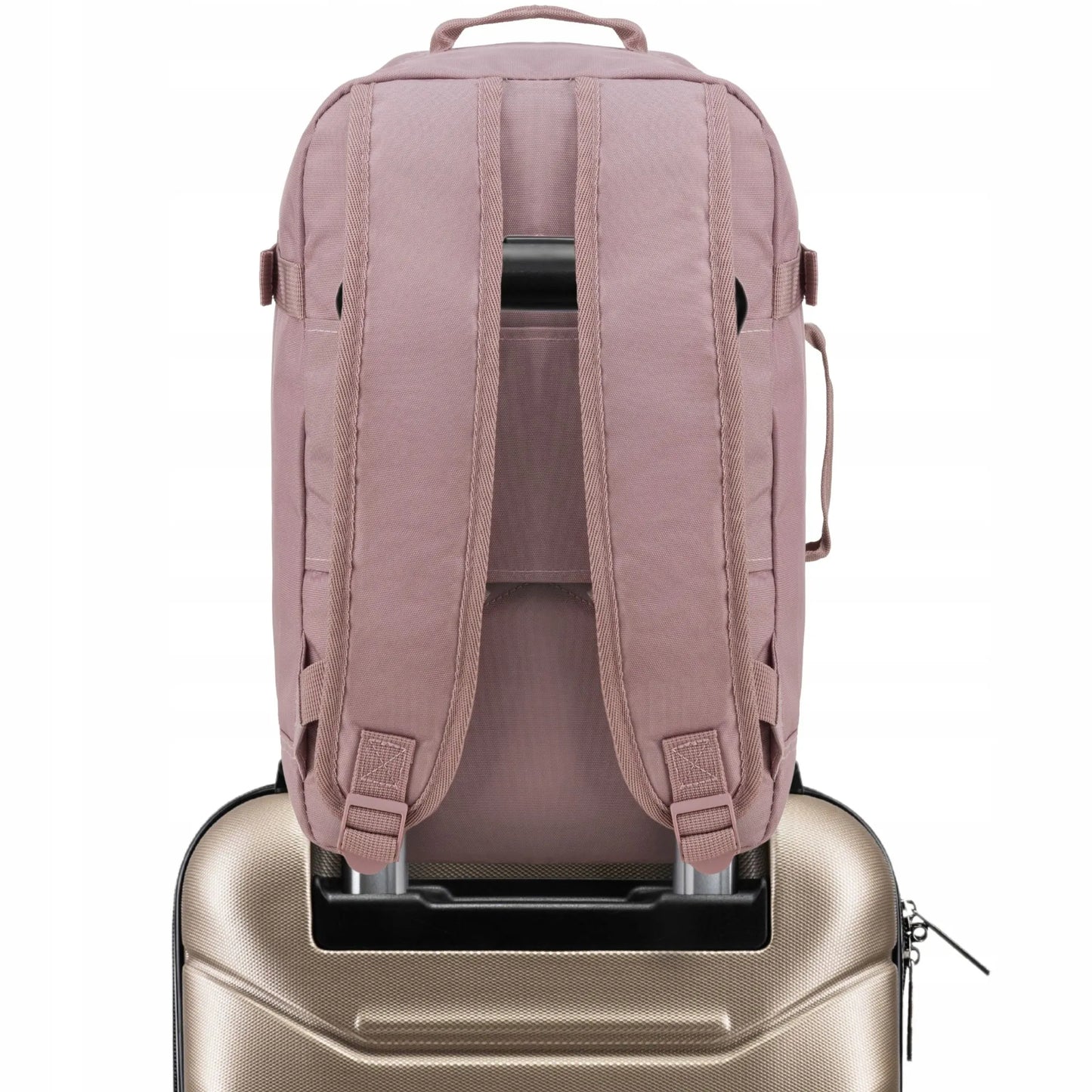 Zagatto® kuprinė į lėktuvą RYANAIR 40x20x25 cm – rankinis bagažas, kelioninė kuprinė, dulkėta rožinė