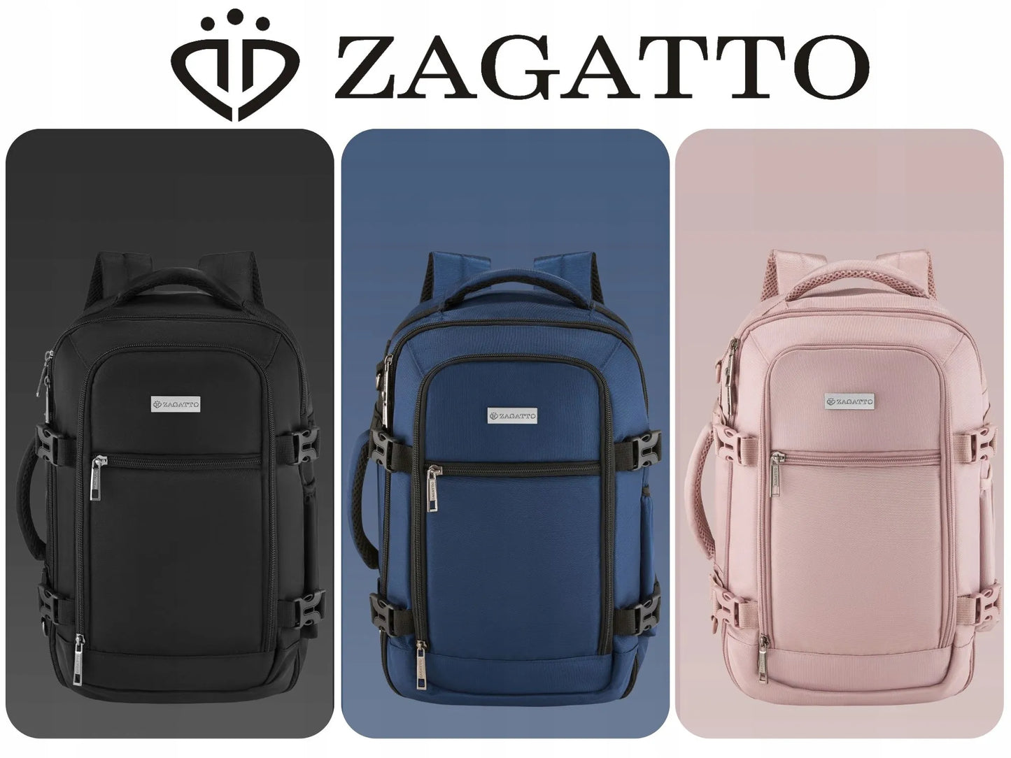 Zagatto kuprinė lėktuvui 40x20x25, rankinis bagažas, kelioninė