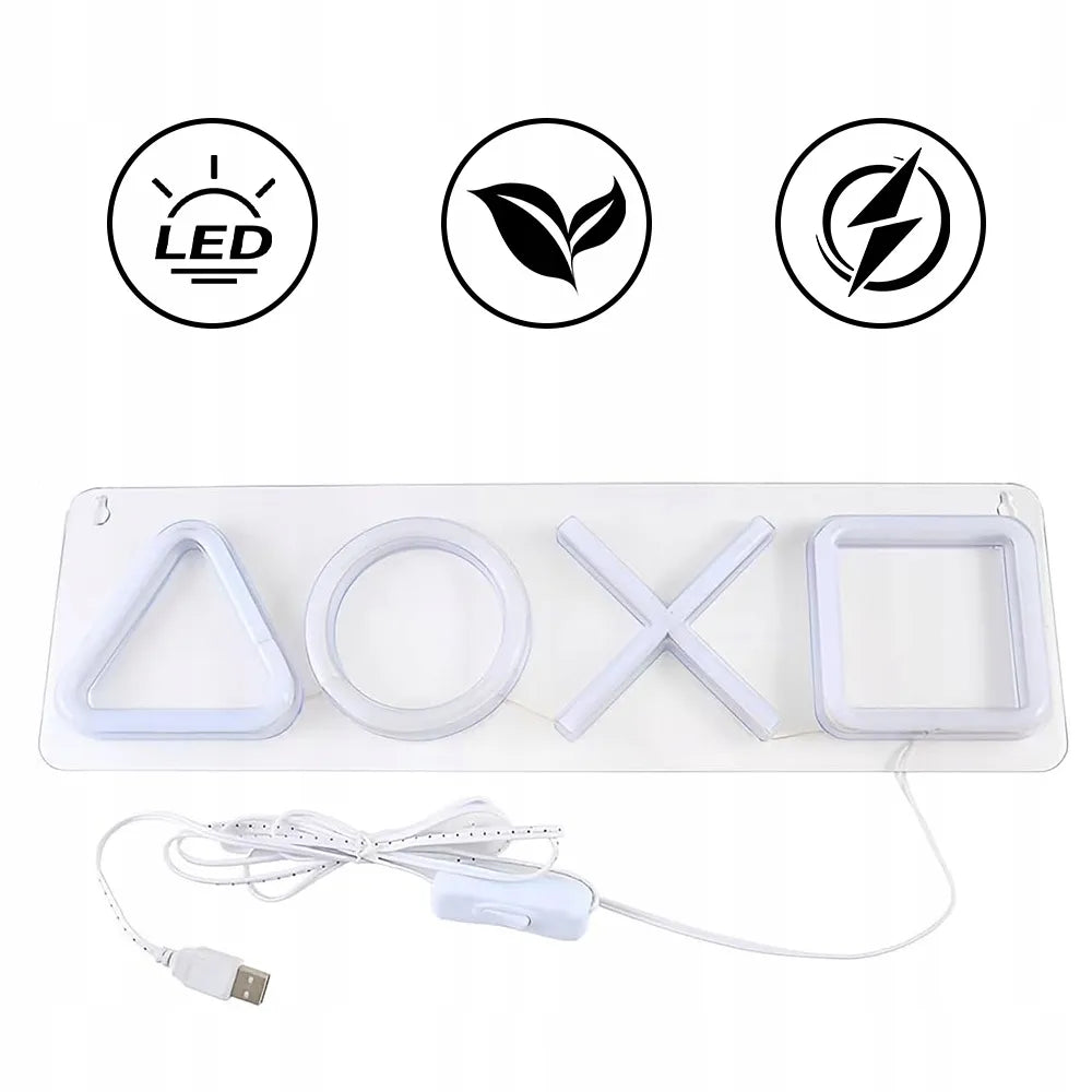 Žaidimų zonos LED neoninis ženklas, naktinė lemputė, sienų dekoracija