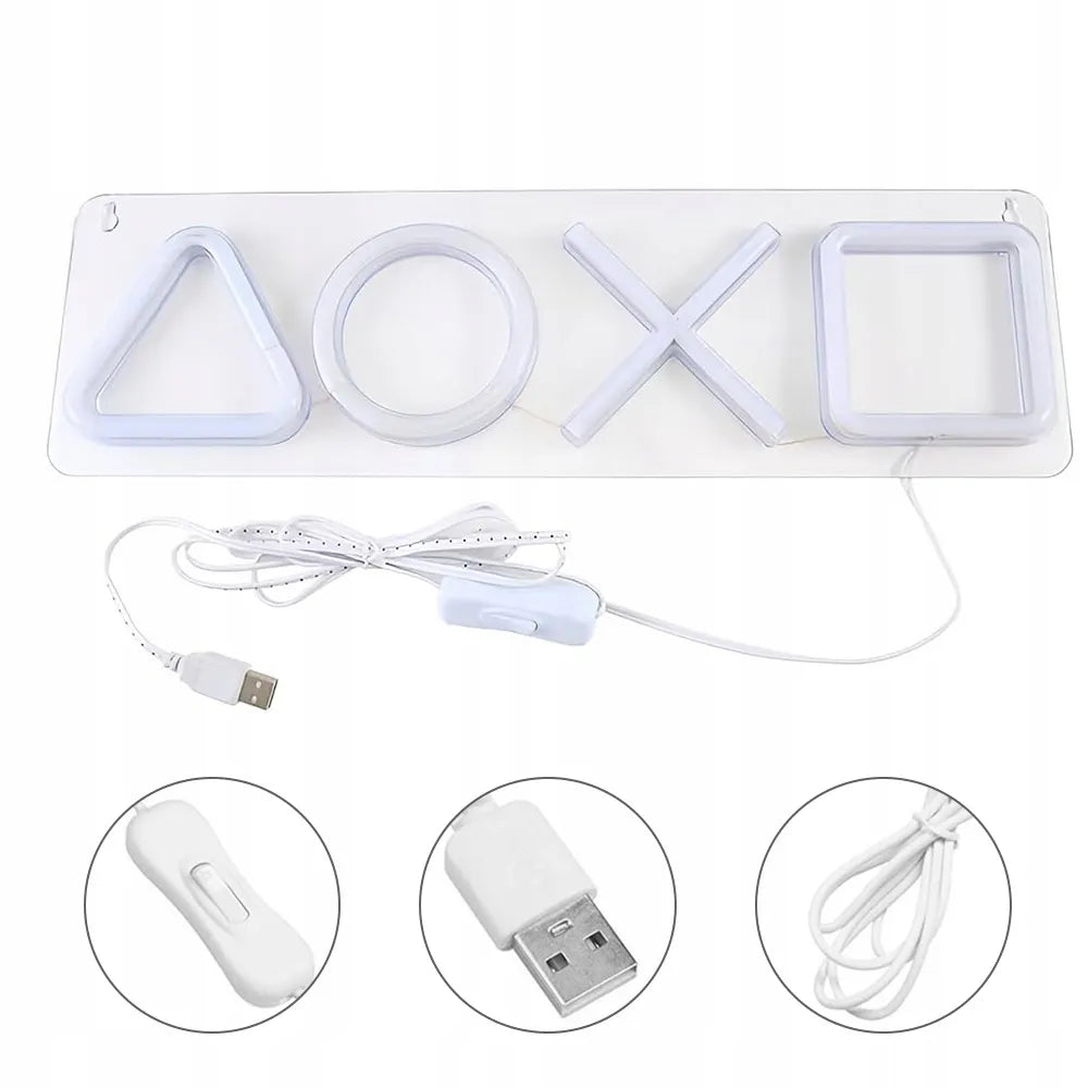 Žaidimų zonos LED neoninis ženklas, naktinė lemputė, sienų dekoracija