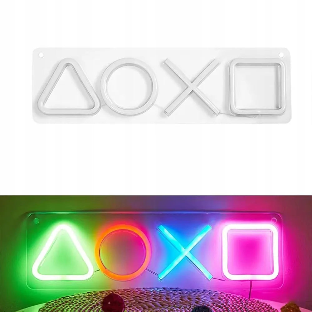 Žaidimų zonos LED neoninis ženklas, naktinė lemputė, sienų dekoracija