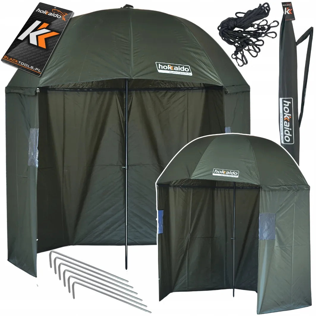 Žvejybinis skėtis-palapinė su 3/4 šoninėmis sienelėmis 220 cm, 2,2 m